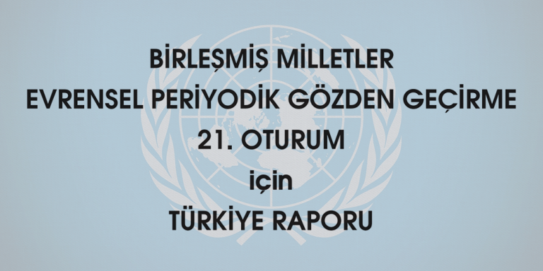 BM Evrensel Periyodik Gözden Geçirme 21.Oturum için Türkiye Raporu Görsel