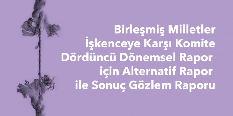 BM İşkenceye Karşı Komite Dördüncü Dönemsel Rapor İçin Alternatif Rapor ile Sonuç Gözlem Raporu Görsel