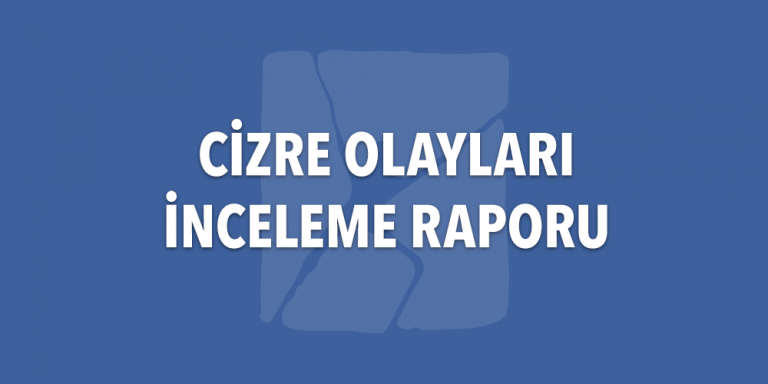 Cizre Olayları İnceleme Raporu Görsel
