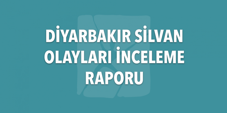 Diyarbakır Silvan Olayları İnceleme Raporu Görsel