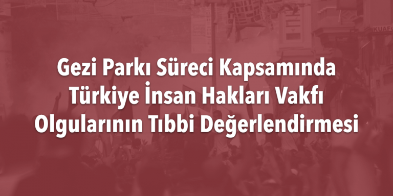 Gezi Parkı Süreci Kapsamında Türkiye İnsan Hakları Vakfı Olgularının Tıbbi Değerlendirmesi Görsel