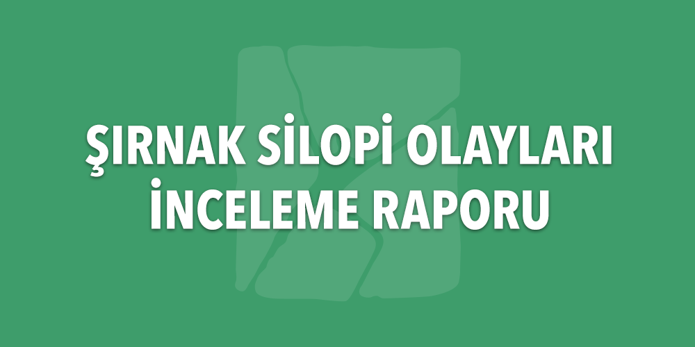 Şırnak-Silopi Olayları İnceleme Raporu